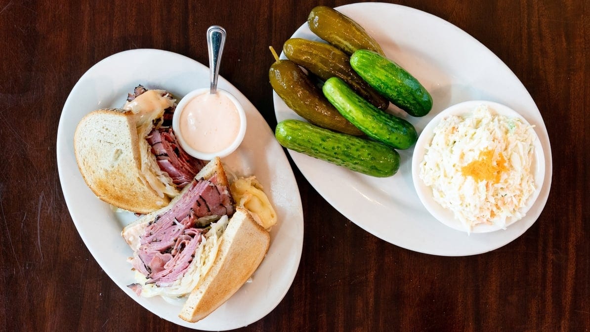 Reuben with Pastrami Sandwich.